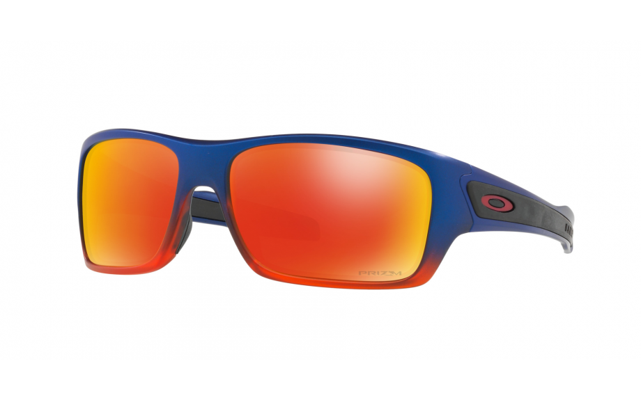blue and orange oakley sunglasses